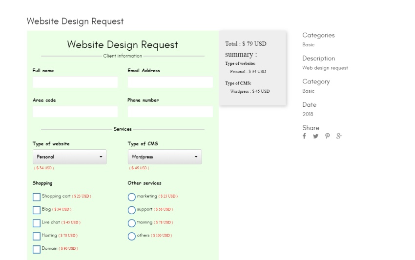 Zigaform - WordPress Calculator & Cost Estimation Form Builder