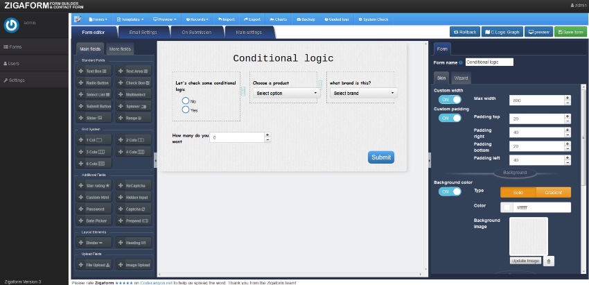 Zigaform - PHP Form Builder - Contact & Survey