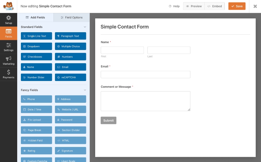 Contact Form by WPForms