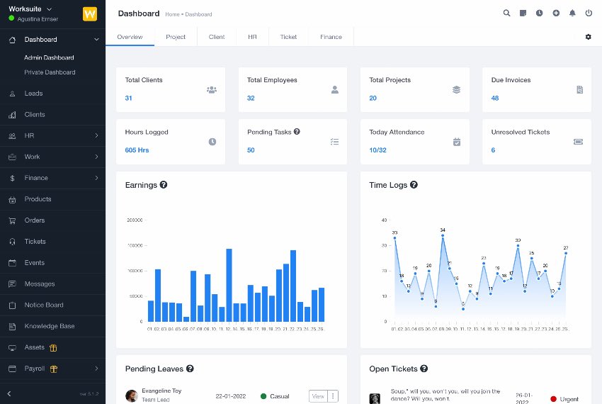WORKSUITE - HR, CRM and Project Management