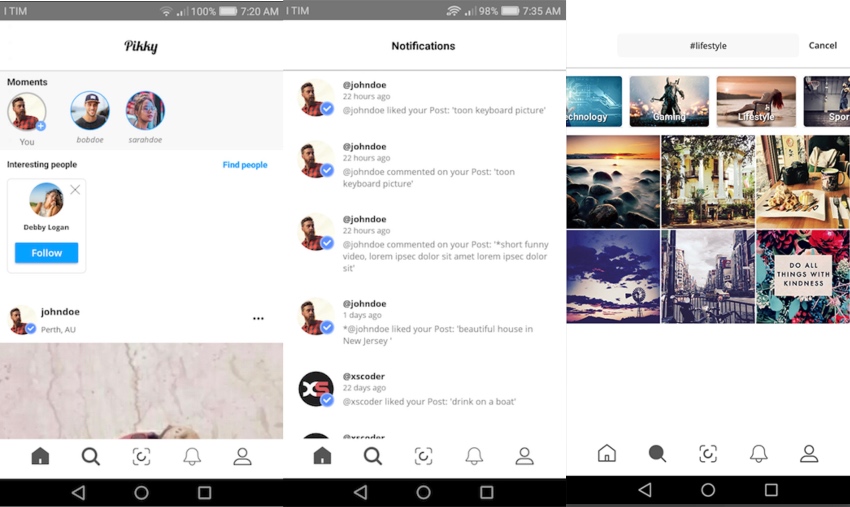 Pikky | Android Instagram-like Social Media Application