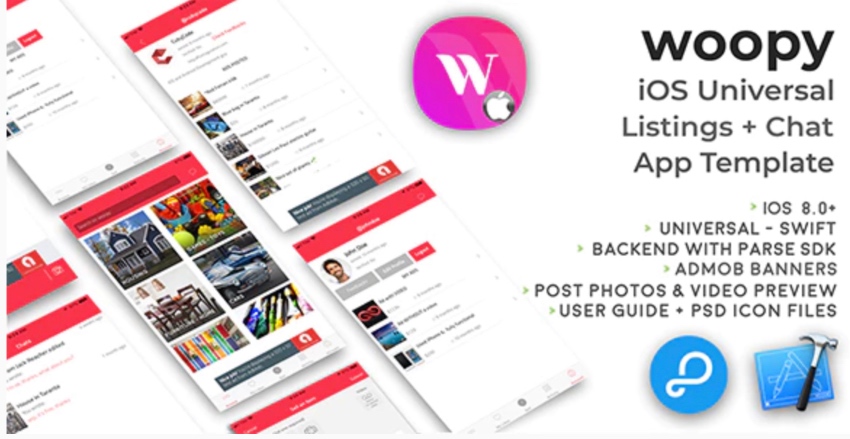 woopy | iOS Universal Listings + Chat App Template (Swift)