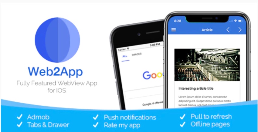 Web2App for IOS - Quickest Feature-Rich IOS Webview