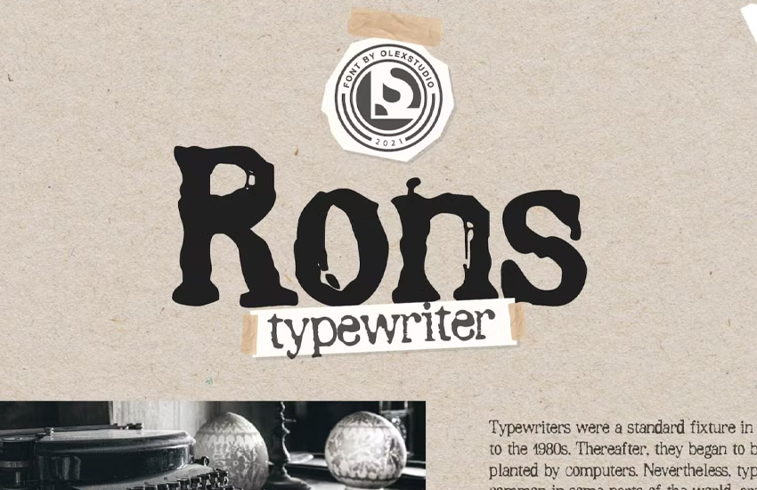 rons typewriter font