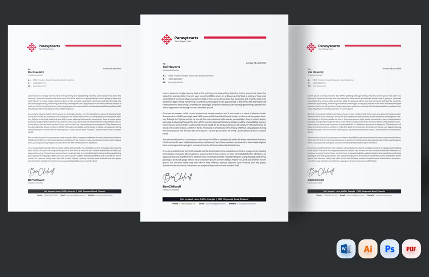 modern letterhead template