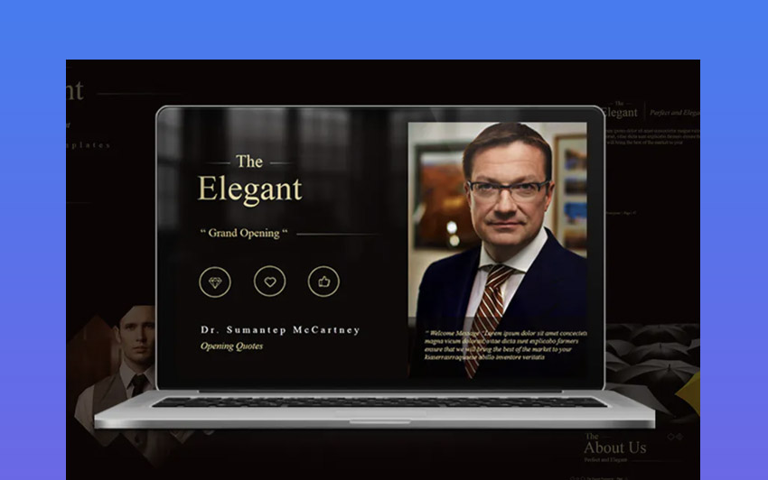 The Elegant - Plantilla de diseños de diapositivas PPT premium