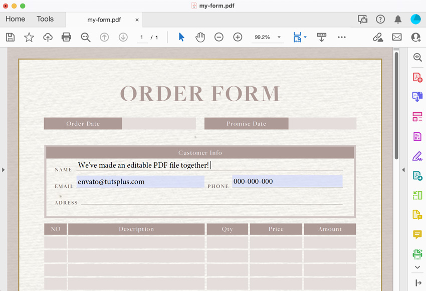 Editable PDF File Acrobat