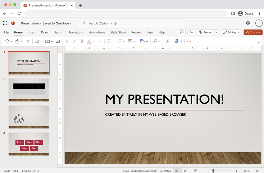 PowerPoint online image intro