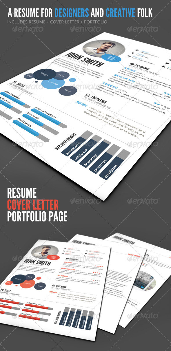 Infographic resume template design