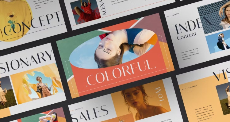 Colorful Brand - Cute Background for Google Slides