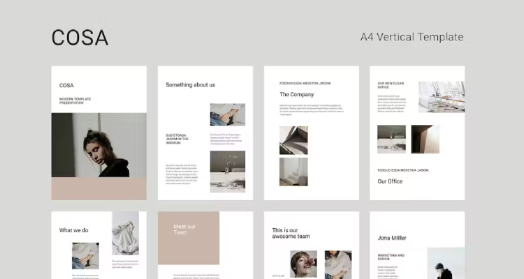 COSA - A4 Vertical Powerpoint Template