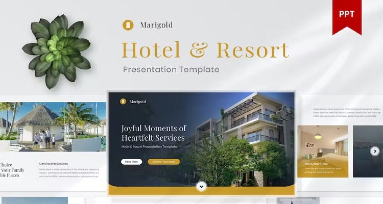 Marigold – Hotel & Resort PowerPoint Template