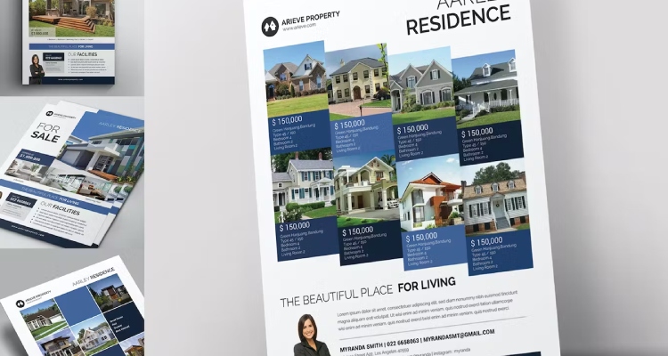 Simple and Elegant Real Estate Flyer Idea