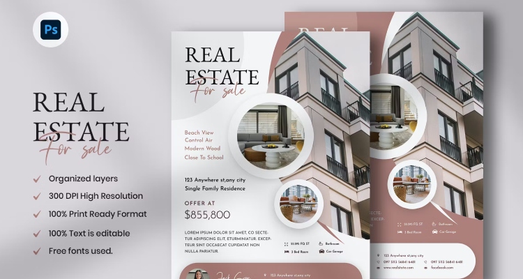 Corporate Example of a Real Estate Flyer