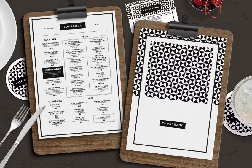 Elegant Patterned Menu Design Template