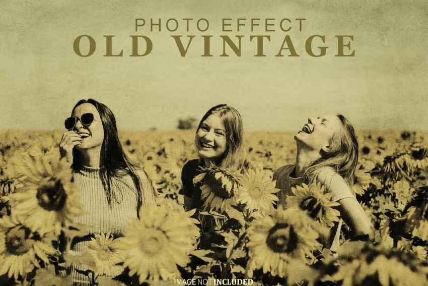 Old Vintage Photo Effect for Photoshop (PSD)