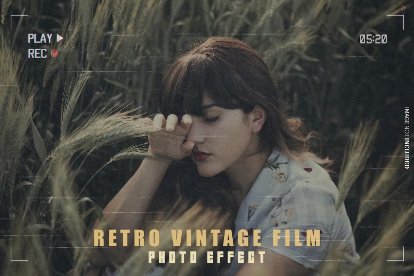 Vintage Film Photoshop Retro Filter (PSD)