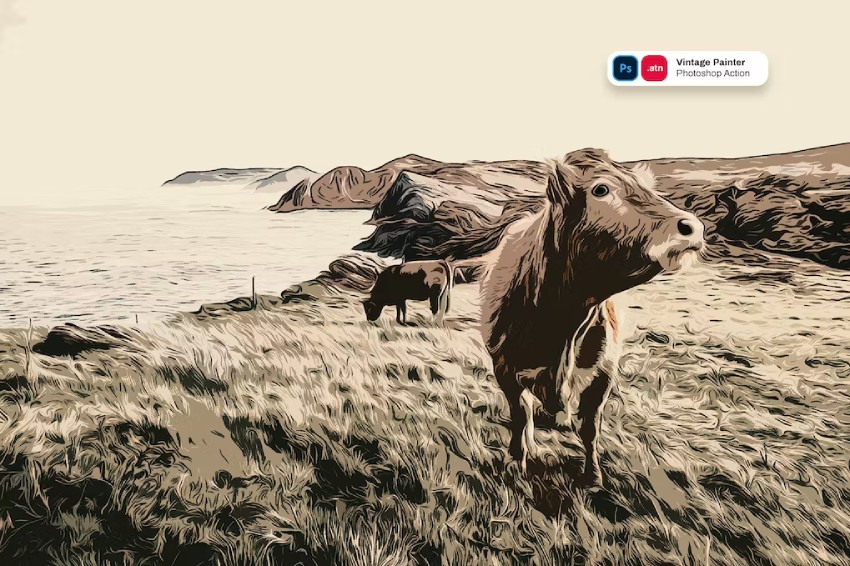 Vintage Painter Photoshop Action