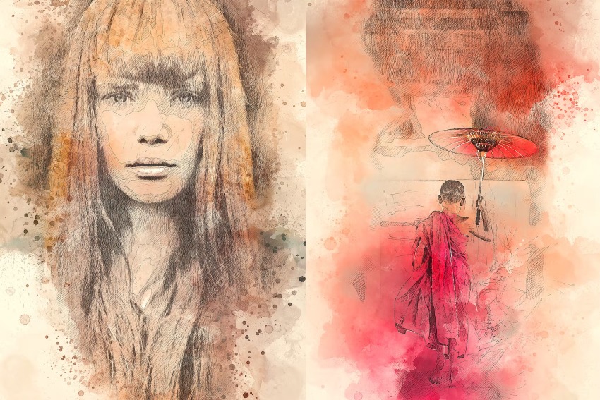 Artist - Cartoon Photoshop Action (ABR, ATN)