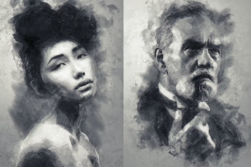 Digital Sketch - Photoshop Cartoon Effect (ABR, ATN, PAT)