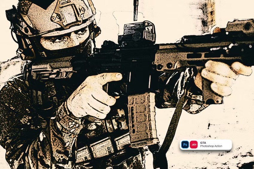 GTA Photoshop Action