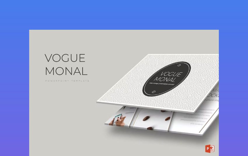 Vogue Monal - Avant Garde PowerPoint Template