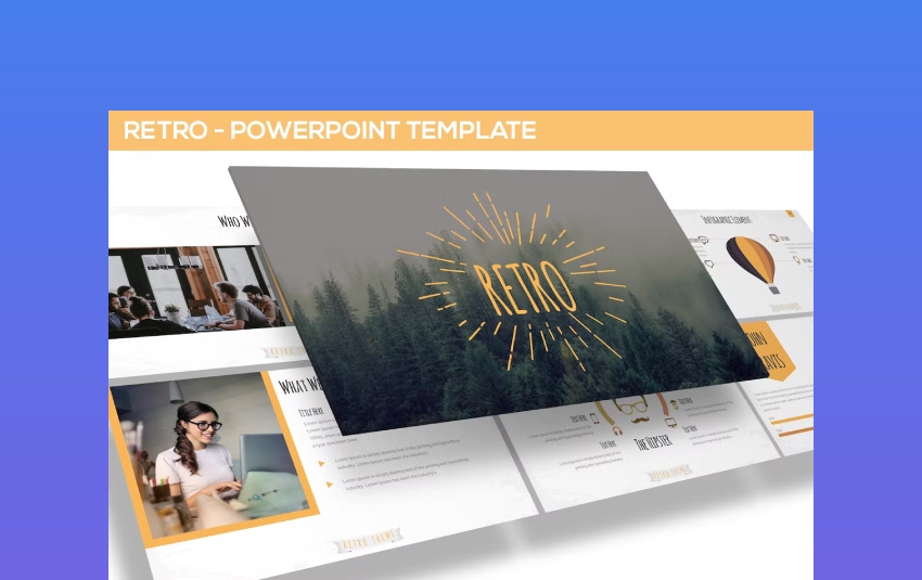 Retro - Unique Powerpoint Template