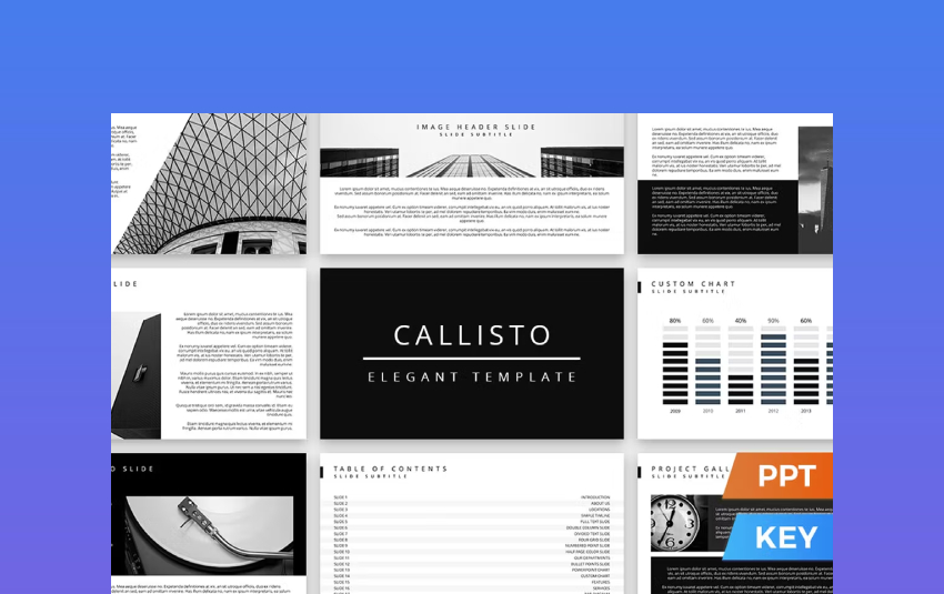 Callisto - Black-and-White Presentation Template