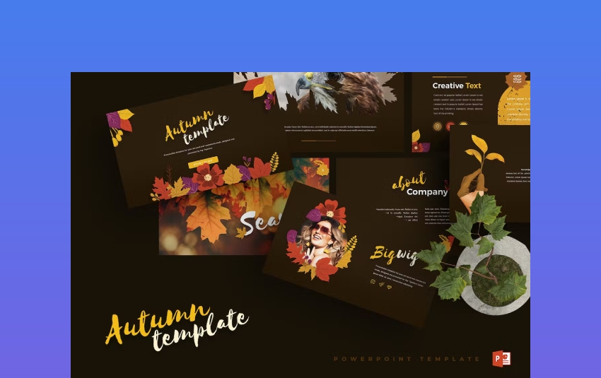 Autumn - Best Design Template for PowerPoint for the Fall Season