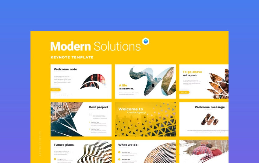 Modern Pitch Deck Solutions Keynote