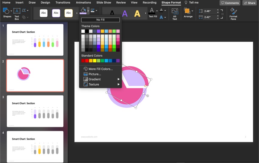 Change the colors of your chart.