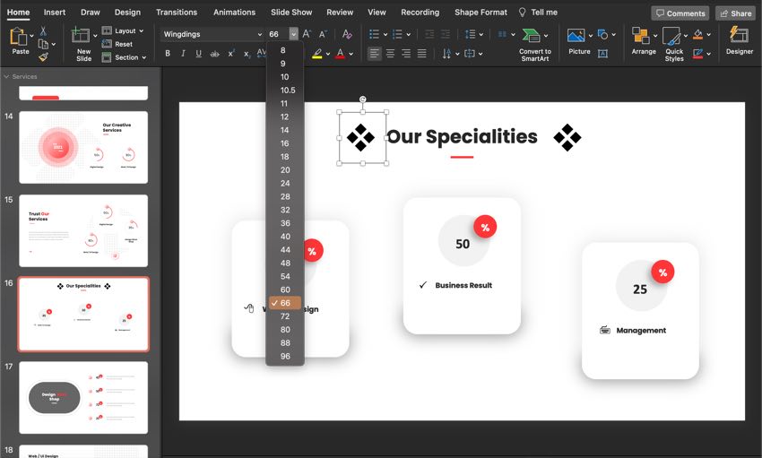 How to use Wingdings as an image.