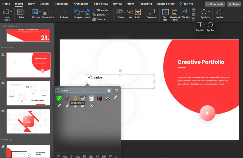 Open the emoji menu.