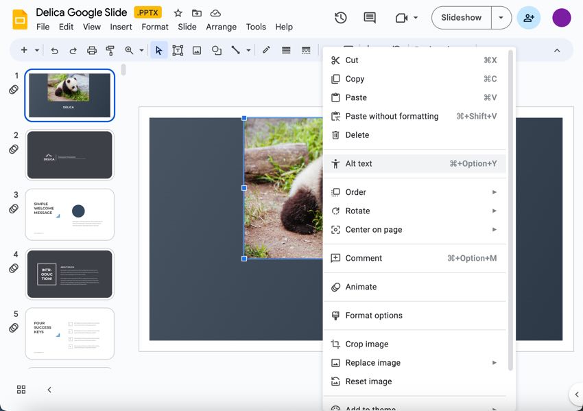 Add alt text to your image.