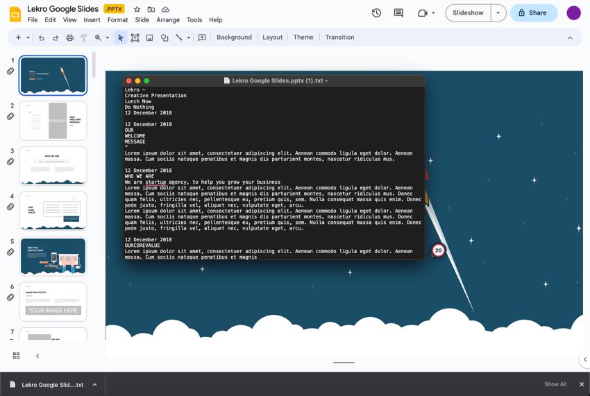 Choose the tool you want to use to open your converted Google Slides presentation.