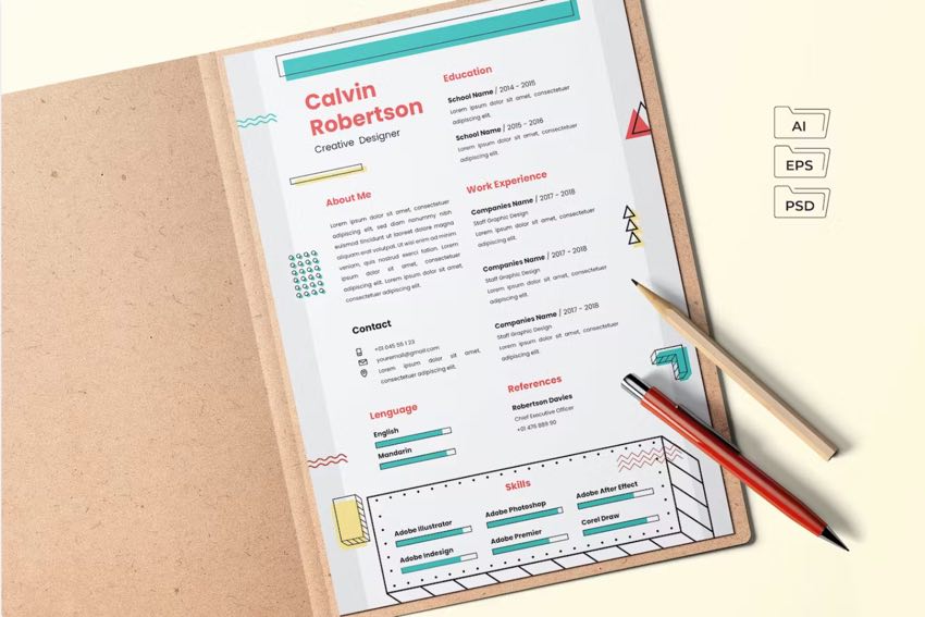 If you're in a creative field you can show your creativity through your resume theme.