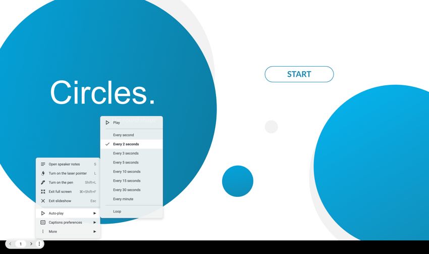 The auto-play feature is where you can make your slides automatically change from the current slide to the next one.