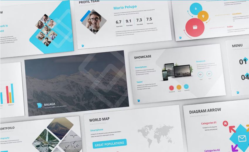 The Balaga Google Slides Template is from Envato Elements.