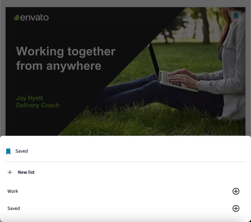 Save your slide to a new list.