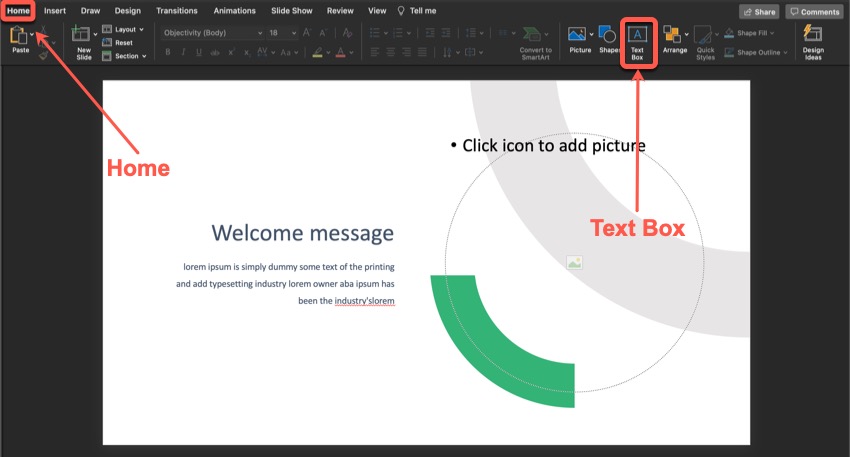 Cómo agregar texto nuevo a tu diapositiva.