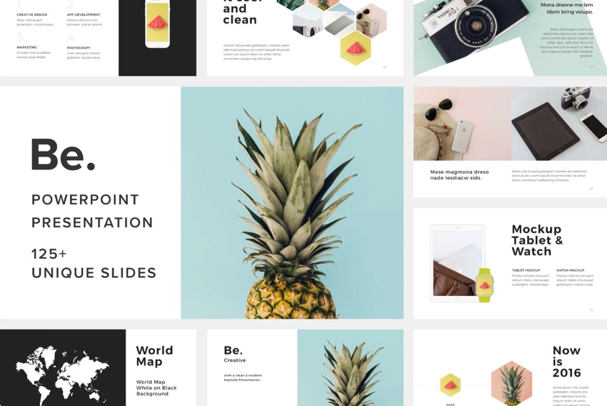 Puedes añadir fácilmente una diapositiva con cuestionario en la plantilla de PowerPoint the Be creative.