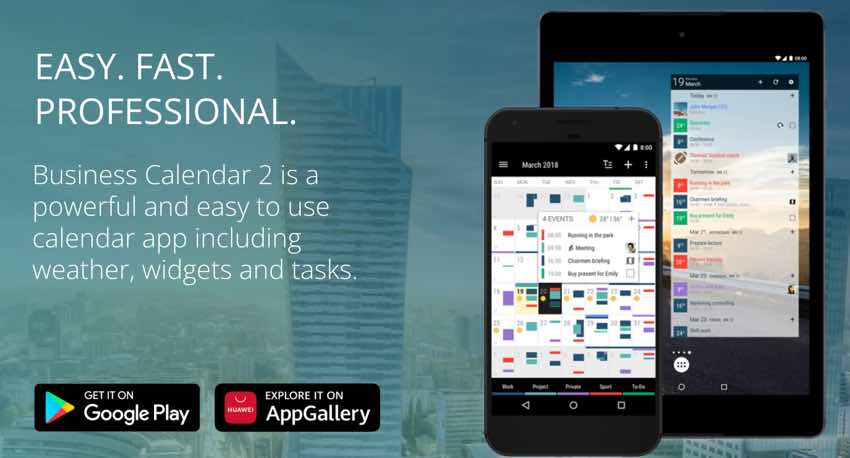 Business Calendar 2- An Android Phone App
