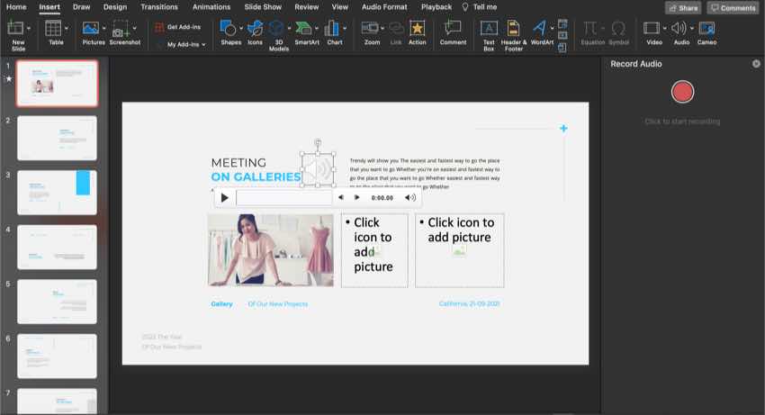 Using PowerPoint Audio Tools Playback options.
