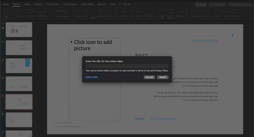 Search for videos using the box or drop in a URL for a YouTube video of your choice.