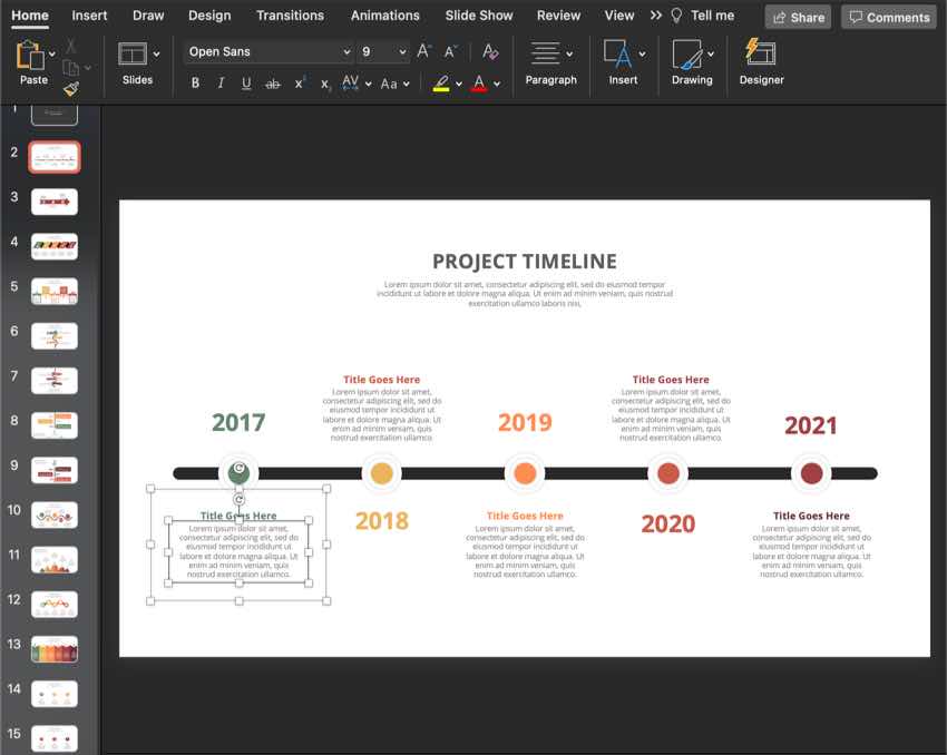 Add your text to the timeline.