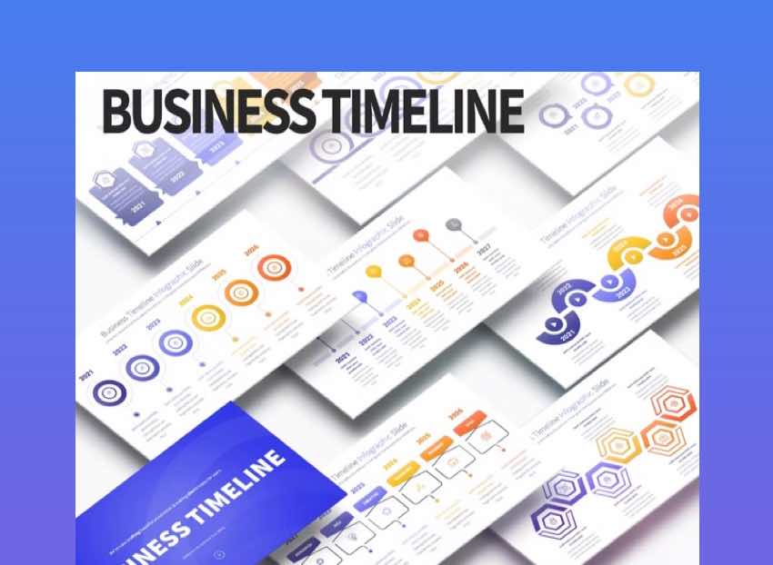 Business Timeline PowerPoint Infographics Slides