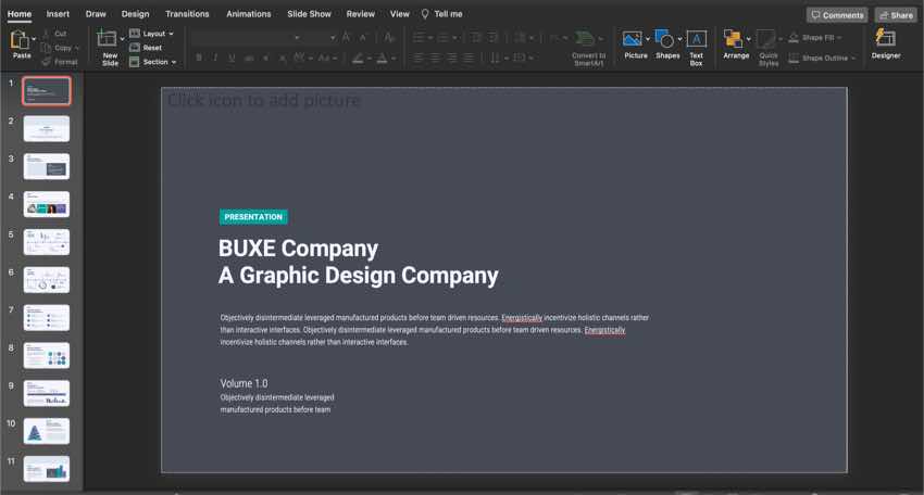 This slide will likely show before I start speaking, so I prefer keeping the slide as simple as possible with an easy layout like this one.