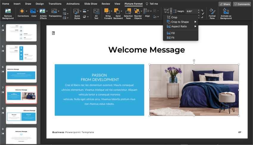 When you have issues with an image placeholder, using either the fit or fill feature can often help you