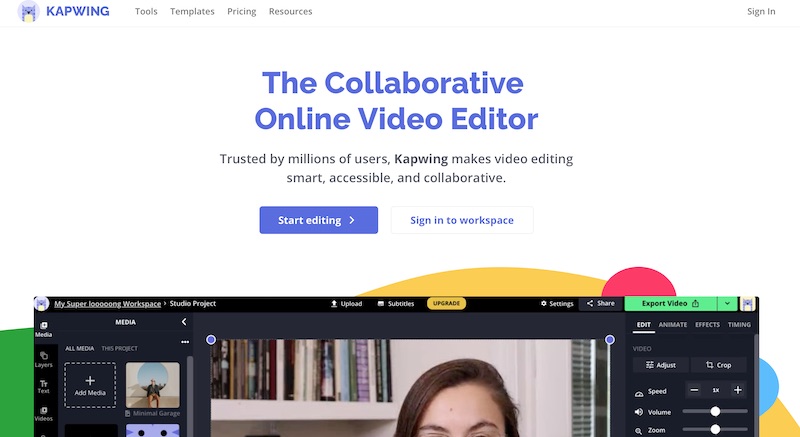 Empieza a editar en Kapwing