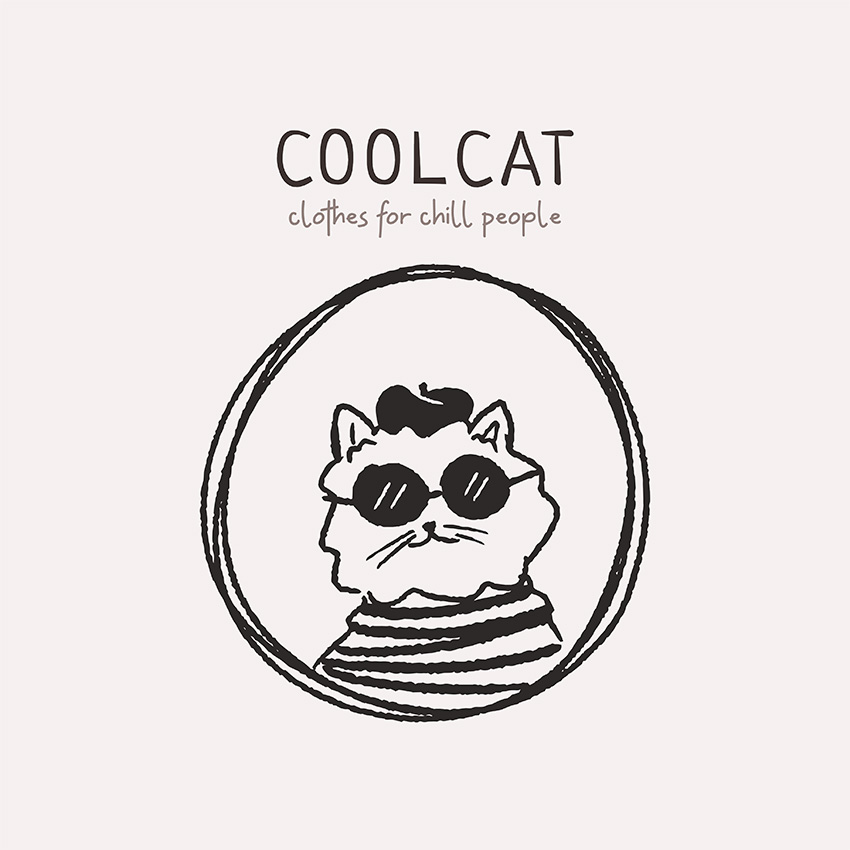 2. Genial diseño de logo de gato para tiendas de ropa, dibujar un gato